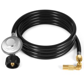 WADEO 10FT Propane Regulator & Hose for 20lb Propane Tank with Elbow Adapter US STOCK