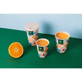 PG EcoAmour Organic Paper Cups, 400 ml, 16 Oz, Coffee to Go, Unprinted, Environmentally Friendly Coffee Cups, Pack of 50, Disposable Tableware, Drinking Cups, Paper Cups, Compostable and Biodegradable