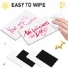 50 Pack Dry Erase Magnetic Labels, White Erasable Write-On Cards