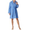 Schiesser Women's Waffle Pique Bath and Sauna Gown, Blue_178411