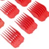 10pcs Professional Hair Clipper Guide Comb Red Hair Trimmer Cutting