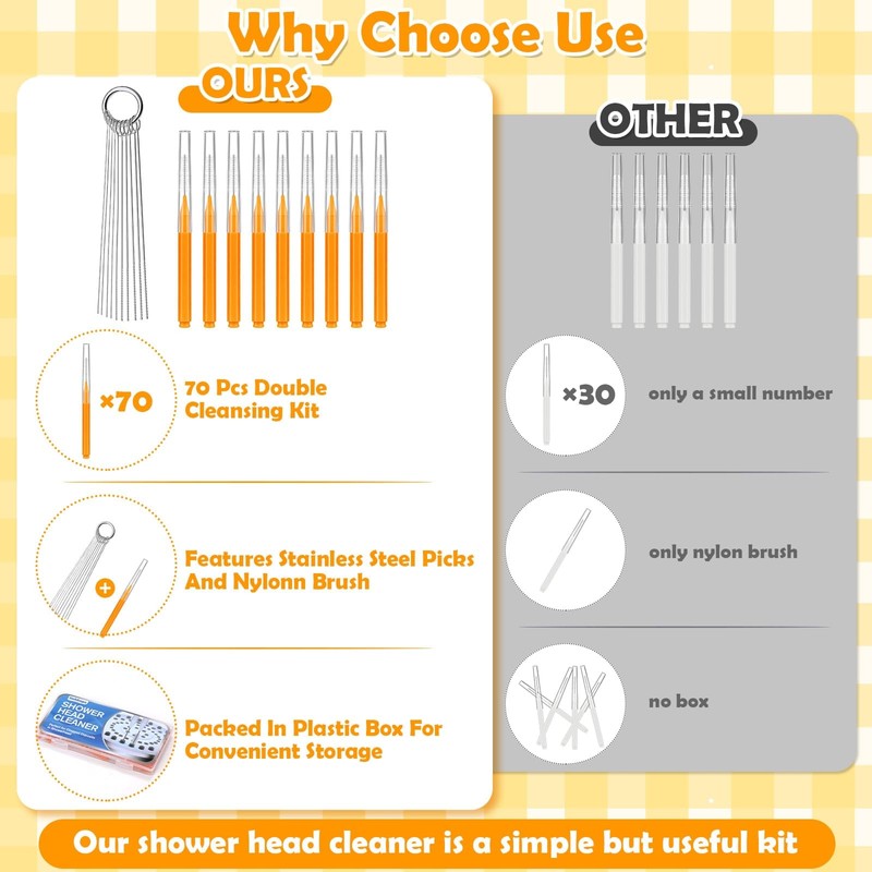 80 Pcs Shower Head Cleaner Tool, 70 Pcs Shower Head