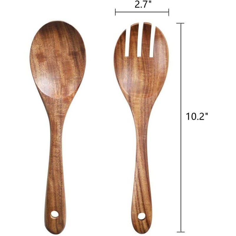 CHEF'S UNIQUE Wooden Spatula Set for Cooking - Acacia Wood