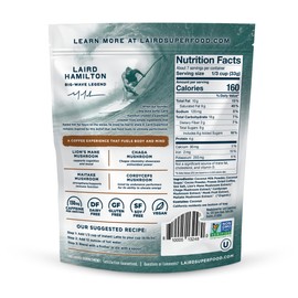 Laird Superfood Mocha Instant Latte with Adaptogens – Mocha Latte packed with Antioxidants and Superfood Coconut Creamer – Boost of Functional Fuel – Gluten Free, Non-GMO, Vegan, 8 oz. Bag, Pack of 1