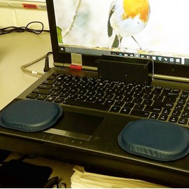 ULTRAGEL"Gaming" Super Comfy Palm/Wrist Gel Pads for Notebook, Netbook, and Laptop (3.5x4.5 Pair, Black)