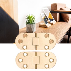 180 Degree Folding Hinges High Durability Round Folding Table Hinge 2 Sets Heavy Duty Door Folding Desk for Computer Desk (2.5mm/0.10in)