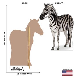 Cardboard People Zebra Life Size Cardboard Cutout Standup