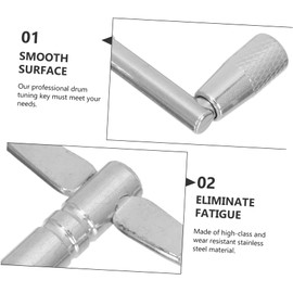 Kisangel 3Pcs Drum Keys Set for Percussion Instrument Tuning Durable Drum Adjustment Tools with Smooth Surface Suitable for Easy Operation for Professional and Personal Use
