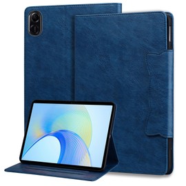 Mldjomid Case for Honor Pad X8a/X9 11 Inch Tablet 2024 Protective Case, PU Leather Flip Business Tablet Cover with Card Slot and Stand Function, for Honor Pad X8a/X9 11 Inch, Cat Buckle Royal Blue