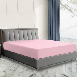 Sunshine Comforts Microfiber 4FT Fitted Sheets Breathable, Anti Wrinkle 26cm Deep Pocket Pink Bedding & Linen 122 X 190 CM Small Double Fitted Sheet 3/4 Bed Sheets Fitted