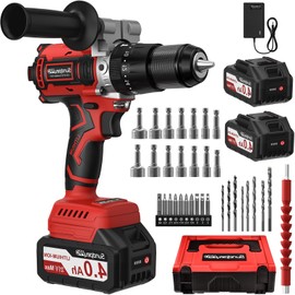SundpeyPRO cordless hammer drill set - drill cordless with Two 4.0Ah battery drills bit