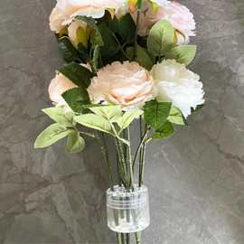 Spiral Ikebana Stem Holder Bouquet Twister Flower Arrangement Bouquet Creator Transparent DIY Flower Vases for Wedding Home Romantic Decoration (S Flower Vases)