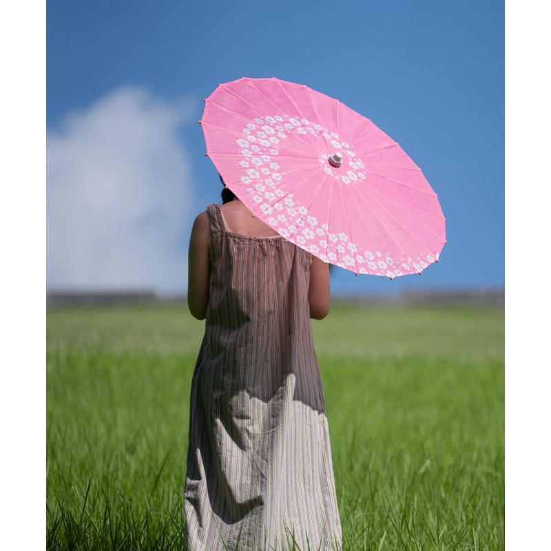Cherry Blossom Parasol | 32" Japanese Umbrella for Weddings &