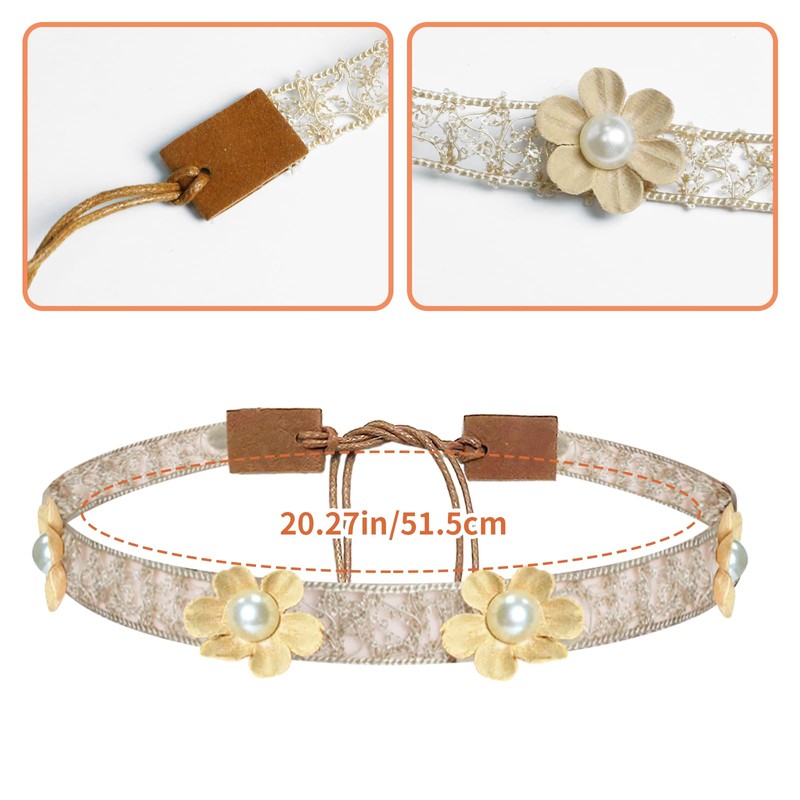 Hat Bands Adjustable Unisex Hat Accessories - 5 Pack Sparkling