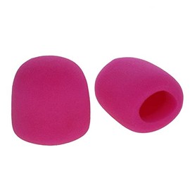 Fielect 2Pcs Microphone Cover Sponge Foam Mic Cover Handheld Microphone Windscreen Shield Protection Micro Foam Filter Pink for KTV Broadcasting