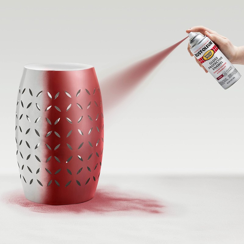 Rust-Oleum 7768830-6PK Stops Rust Spray Paint, 12 oz, Gloss Burgundy,