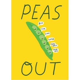 Scribbler Peas Out Sorry You're Leaving Peas in A Pod Fun Leaving Greeting Card SCR1244