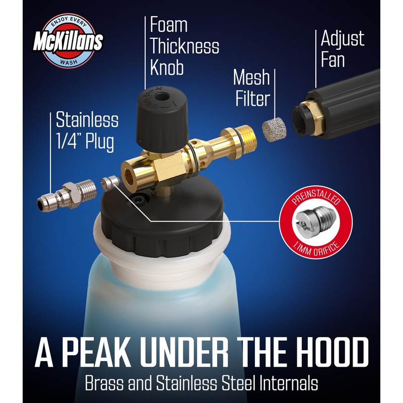 McKillans Pressure Washer Gun with Swivel & Foam Cannon Wide