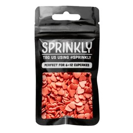 SPRINKLY - Glimmer Hearts - Red - 25g