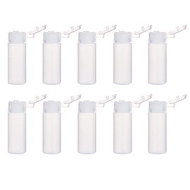 BENECREAT 10 Pack 12ml 0.4oz Small Plastic Flip Cap Sample Bottle Empty Refillable Travel Bottles for Makeup Cosmetic Toiletries Product