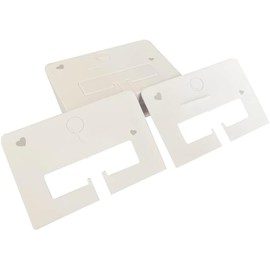 100Pcs White Paper Cardboard Hair Accessory Display Holders for Bows, Clips, Barrettes, and Hair Claws