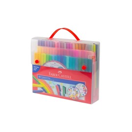 Faber-Castell Vibrant Connector Pen Colour Markers, Assorted – Pack of 80, (11-155581)