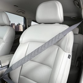 Extra Long Seatbelt Covers for Adults Kids Women & Men, Super Soft Car Seat Belt Strap Cushion for Sedan SUV Trucks, Shoulder Neck Chest Protector Pad, Auto Interior Accessories, 1pc, Grey, 50cm