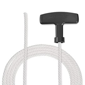 sourcing map Recoil start Rope with Handle 5mm Dia 1.3 Meter 4ft Polyester Pull Cord for 173F 188F 190F Lawn Mower Trimmer Engine Part