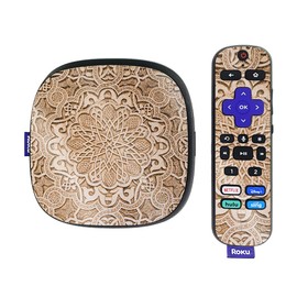 MightySkins Glossy Glitter Skin Compatible with Roku Ultra HDR 4K Streaming Media Player (2020) - Carved | Protective, Durable High-Gloss Glitter Finish | Easy to Apply | Made in The USA