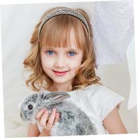 Beavorty 4pcs Women Rhinestone Hairbands Non-slip Headdress for Parties and Daily Use Colorful Sparkling Headpieces in Silver Pink and Rainbow