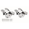 2PCS Stainless Steel 304 Hidden Hinge,Silent Close Invisible Mounting Folding