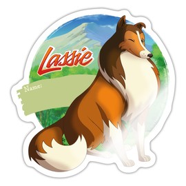 Spreadshirt Lassie And Du Name Sticker, 10 x 10 cm, Glossy White