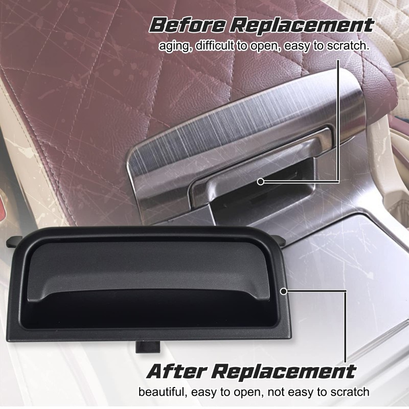 BJYXSHOP Black Center Console Armrest Latch Handle Replacement for 2014