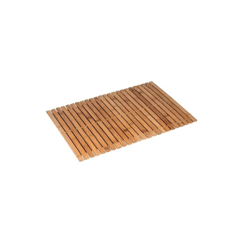 VIVAAS Bamboo Roll Up Bath Duckboard Mat 40X60 cm Non