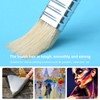12Pcs Art Paint Brushes Drawing Fan Shaped Artist Brush Long