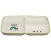 Harapeko Aomushi 807534 Milky Children's Painted Lunch Plate (Partition Plate)