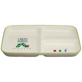 Harapeko Aomushi 807534 Milky Children's Painted Lunch Plate (Partition Plate) 8.3 inches (21 cm) Children's Tableware