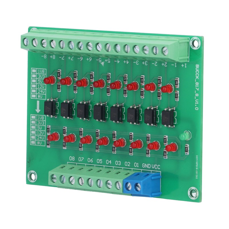 Optical Isolation Module 24V to 5V 8 Channel Optocoupler PLC