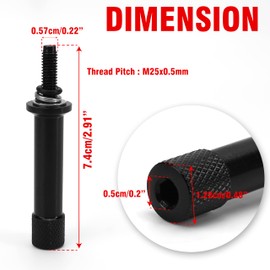 2 Pcs Motorcycle Quick Release Seat Bolts Replacement Fit for Triumph Thruxton Bonneville Scrambler T100 2001-2015 Long Tool Free Extended Bolt Screw (Color : Black)