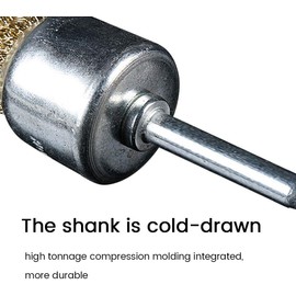 LATERN 60Pcs Steel Wire Wheel Brushes, 1/8 Inch Shank Cleaning Polishing Buffing Cup Brush for Dremel Rotary Tool