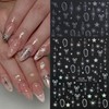 8 Sheets Star Bow Nail Stickers for Nail Art Christmas