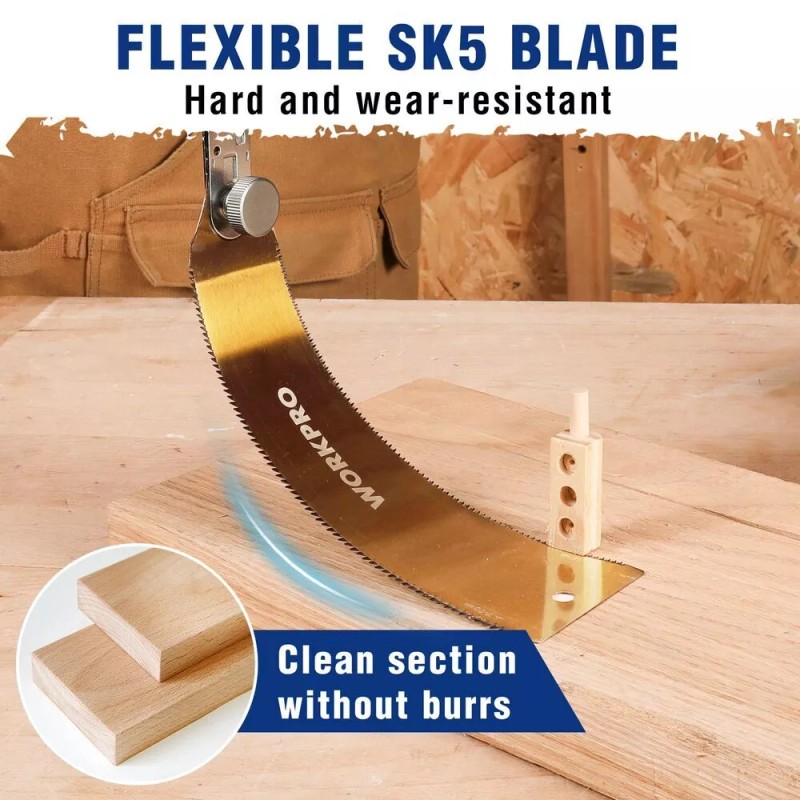 WORKPRO 10" Japanese Pull Saw Double-Edge Hand Saw 7-10&18TPI SK5