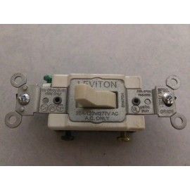 LEVITON 3-WAY TOGGLE WALL SWITCH CS320-2T LIGHT ALMOND 20A 120V/277V AC SAN 069.