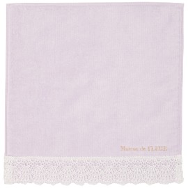 Maison de Fleur 8A23F1R0700 Women's Towel Handkerchief, Underlace Towel Handkerchief, Lavender, lavender