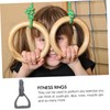 KOMBIUDA 2 Pcs Adjustable Gymnastic Rings with Thick Straps Premium