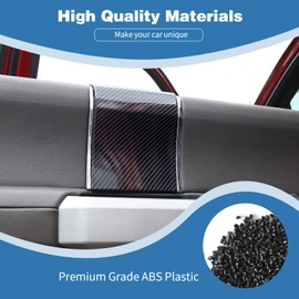 PDKLIN for F150 Inner Door Handle Panel Trim Cover Carbon Fiber Compatible with Ford F150 2015-2020 Carbon Fiber Interior Accessories 4pcs