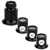 lasuroa 4-Teiliges Juwelierlupe-Set, 5X/10X/15X/20X Tragbare Monokulare Lupe mit Kuppellinse Handlupe