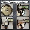 RXALASKA 64-65mm Oil Filter Wrench, 14 Flute Wrench & 1/2Inch
