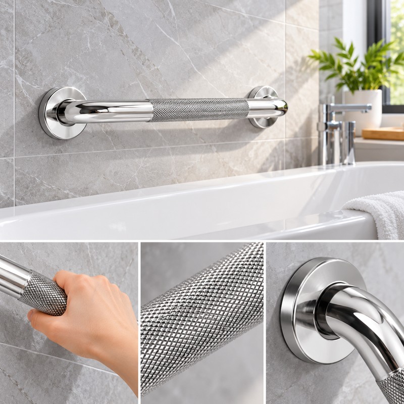 Stainless Steel Grab Bar for Bathroom Support – Anti-Slip Wall-Mounted
