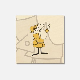 Unbranded Pink Panther Cartoon Clouseau 4'' X 4'' Square Wooden Coaster